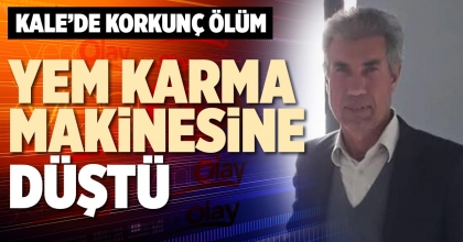 YEM KARMA MAKİNESİNE DÜŞTÜ