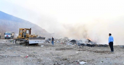ALAŞEHİR'DE ÇÖPLÜK YANGINI