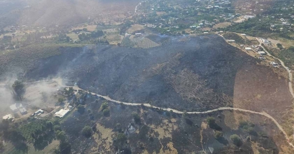 BODRUM'DA MAKİLİK ALANDA ÇIKAN YANGIN 3 SAATTE SÖNDÜRÜLDÜ