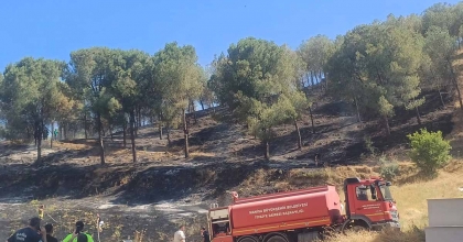 MANİSA'DAKİ YANGIN HIZLI MÜDAHALE İLE SÖNDÜRÜLDÜ