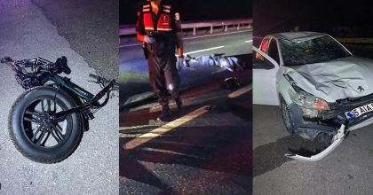 OTOMOBİLİN ÇARPTIĞI BİSİKLETLİ YAŞAMINI YİTİRDİ