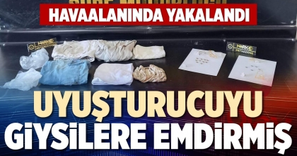 UYUŞTURUCUYU GİYSİLERE EMDİRMİŞ