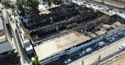 YANGINDAKİ BÜYÜK HASAR GÜN AYDINLANINCA ORTAYA ÇIKTI