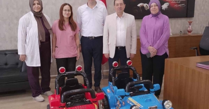 TEDAVİ GÖREN ÇOCUKLAR İÇİN AKÜLÜ ARAÇ TAHSİS EDİLDİ