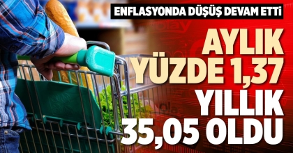 AYLIK YÜZDE 1,37 YILLIK 35,05 OLDU