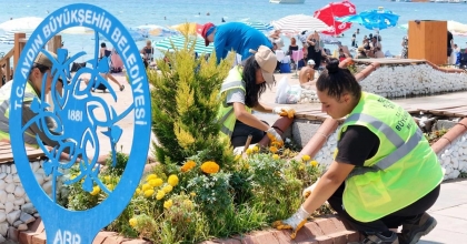 BÜYÜKŞEHİR'DEN DİDİM'DE PEYZAJ VE TEMİZLİK ÇALIŞMASI