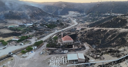 ÇANAKKALE AYVACIK YANIYOR