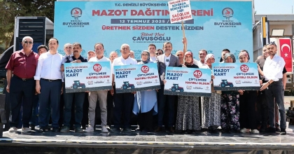 ÇAVUŞOĞLU'NDAN KALE ÇİFTÇİSİNE MAZOT DESTEĞİ