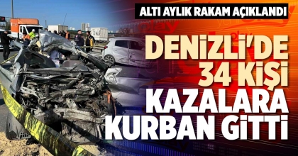 DENİZLİ'DE 34 KİŞİ KAZALARA KURBAN GİTTİ