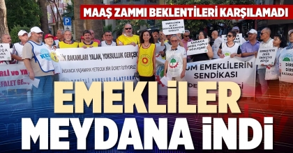 EMEKLİLER MEYDANA İNDİ