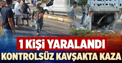 KONTROLSÜZ KAVŞAKTA KAZA
