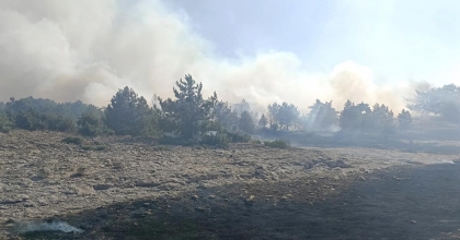 KÜTAHYA’NIN SOFÇA KÖYÜ YAKINLARINDAKİ ORMAN YANGINI KORKUTTU