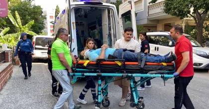 KLİMA TAMİRİ YAPMAK İSTERKEN MERDİVENDEN DÜŞEN USTA YARALANDI