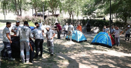 MERKEZEFENDİ’DE MAKUT EKİBİ AFET EĞİTİMLERİNİ SÜRDÜRÜYOR