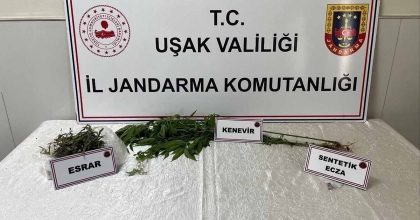 UŞAK’TA JANDARMA EKİPLERİNCE UYUŞTURUCU OPERASYONU