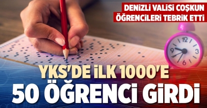YKS'DE İLK 1000'E 50 ÖĞRENCİ GİRDİ