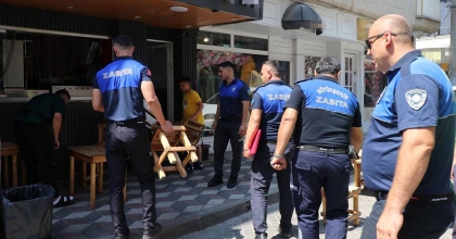 TURGUTLU ZABITASINDAN KALDIRIM İŞGALİ DENETİMİ