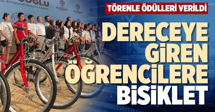 DERECEYE GİREN ÖĞRENCİLERE BİSİKLET