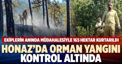 HONAZ’DA ORMAN YANGINI KONTROL ALTINDA