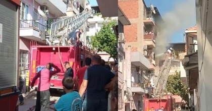 İNCİRLİOVA’DA YANGIN ÇIKTI, 2 KİŞİ DUMANDAN ETKİLENDİ