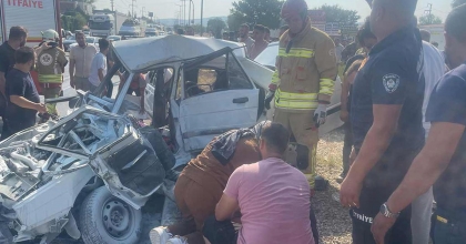 KULA'DA KARI-KOCA TRAFİK KAZASINDA HAYATINI KAYBETTİ