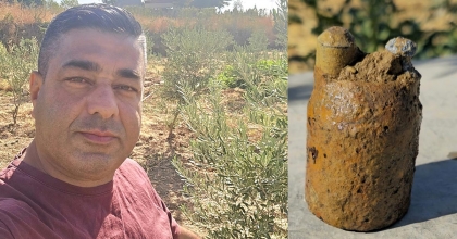 MANİSA’DA ZEYTİN BAHÇESİNDE ASIRLIK TOP MERMİSİ BULUNDU