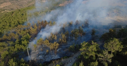 MANİSA'DAKİ YANGINDA 5 HEKTARLIK KIZILÇAM ORMANI ZARAR GÖRDÜ