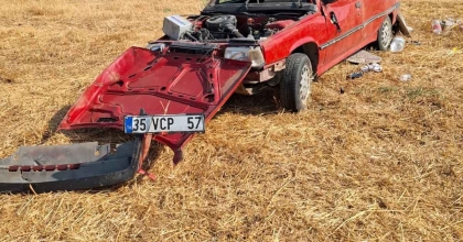 MANİSA’DA TARLAYA UÇAN OTOMOBİLİN SÜRÜCÜSÜ HAYATINI KAYBETTİ