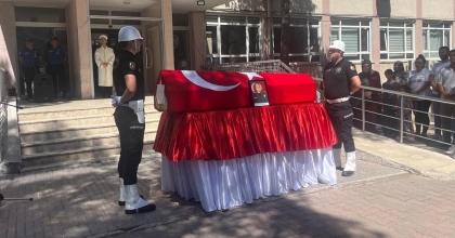 ÖLEN POLİS MEMURU İÇİN TÖREN DÜZENLENDİ