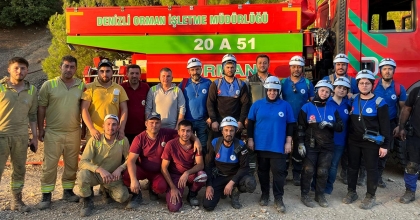 PAÜ ARAMA KURTARMA EKİBİ HONAZ DAĞI YANGININA DESTEK VERDİ