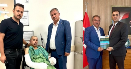 PÜTÜN, YARALANAN ORMAN İŞÇİSİNİ ZİYARET ETTİ