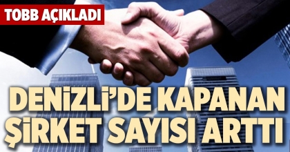 DENİZLİ’DE KAPANAN ŞİRKET SAYISI ARTTI