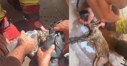 YANGINDAN KURTARILAN KEDİYE İTFAİYE EKİPLERİNDEN KALP MASAJI