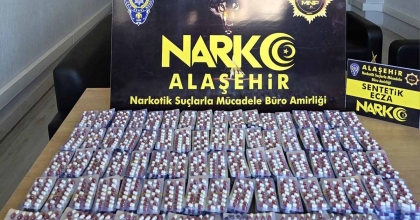 ALAŞEHİR’DE 4 BİN 191 SENTETİK HAP ELE GEÇİRİLDİ