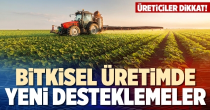 BİTKİSEL ÜRETİMDE YENİ DESTEKLEMELER