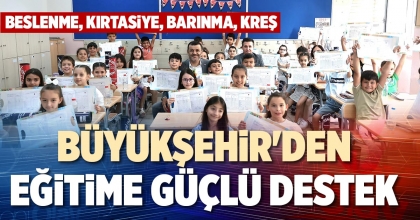 BÜYÜKŞEHİR'DEN EĞİTİME GÜÇLÜ DESTEK