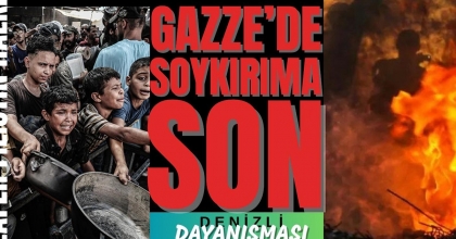 DENİZLİ’DE FİLİSTİN İÇİN DAYANIŞMA YÜRÜYÜŞÜ