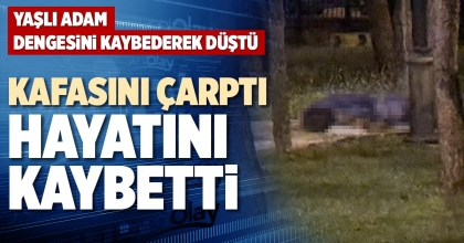 KAFASINI ÇARPTI HAYATINI KAYBETTİ
