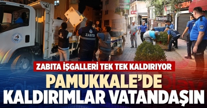 PAMUKKALE’DE KALDIRIMLAR VATANDAŞIN