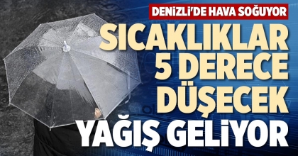 SICAKLIKLAR 5 DERECE DÜŞECEK, YAĞIŞ GELİYOR