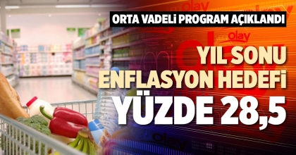 YIL SONU ENFLASYON HEDEFİ YÜZDE 28,5