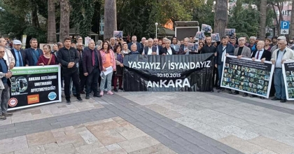 10 EKİM ANKARA KATLİAMINDA YAŞAMINI YİTİRENLER ANILDI