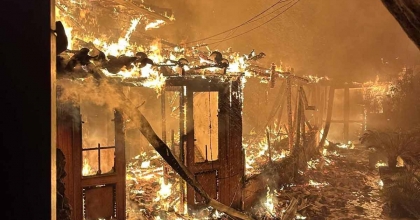 AKYAKA'DA RESTORAN YANGINI PANİĞE NEDEN OLDU