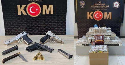  ÇOK SAYIDA KAÇAK MAKARON VE TÜTÜN ELE GEÇİRİLDİ