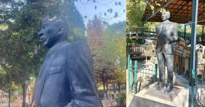 TARAKÇI HEYKELİNİN HALİ TEPKİ ÇEKTİ