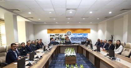 UŞAK ÜNİVERSİTESİ EV SAHİPLİĞİNDE GÜVENLİK TEDBİRLERİ TOPLANTISI YAPILDI