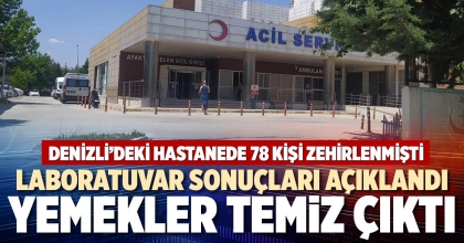 YEMEKLER TEMİZ ÇIKTI