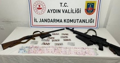 AYDIN’DAKİ EVDEN UYUŞTURUCU VE SİLAH ÇIKTI
