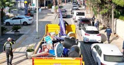 BODRUM’DA KAMUSAL ALANLAR İŞGALLERDEN TEMİZLENİYOR
