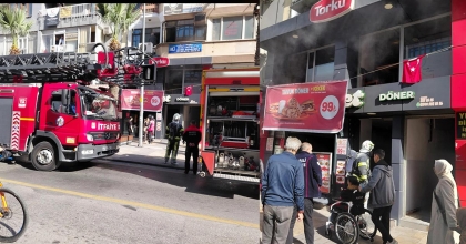 DÖNERCİDE ÇIKAN YANGIN BÜYÜMEDEN SÖNDÜRÜLDÜ